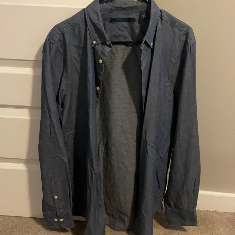 Perry Ellis Denim Button-down